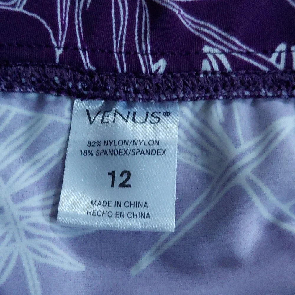 VENUS Purple Floral Two-Piece Swim Set